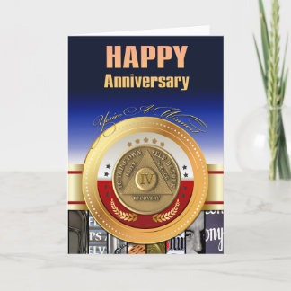 Cartão Moedas de 4 anos do aniversário de casamento Você 
