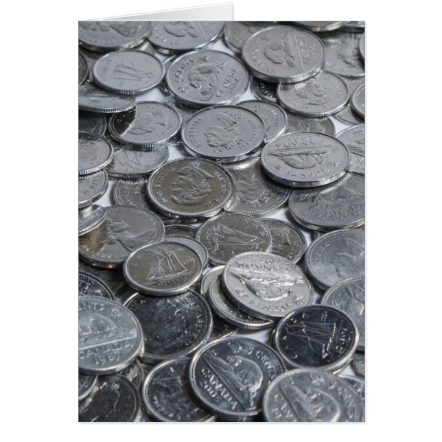 Cartão Moedas de prata canadianas (Frente)