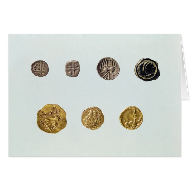 Cartão Moedas Gaulish, c.750-0 BC (Frente Horizontal)