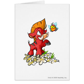 Cartão Moehog vermelho e zumbido