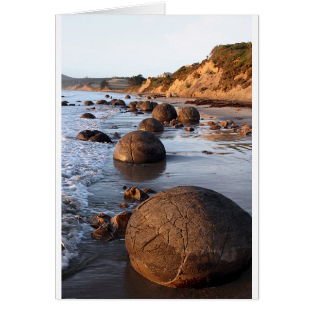 Cartão Moeraki boulders Nova Zelândia (Frente)
