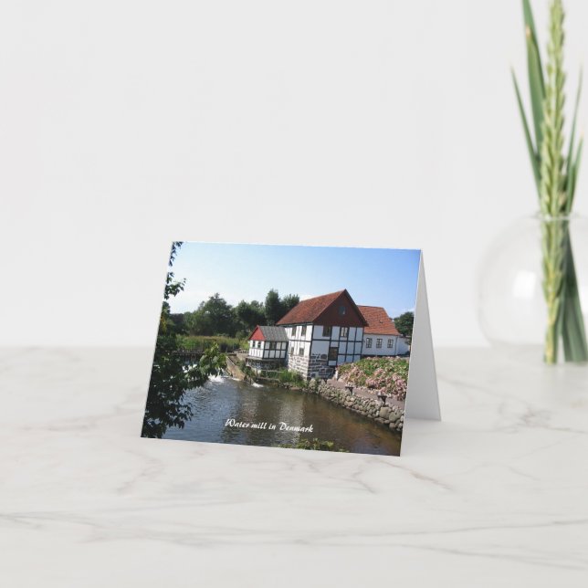 Cartão Moinho de água na Dinamarca Notecard (Frente)