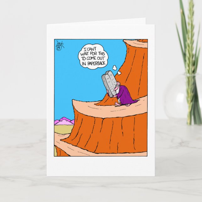 Cartão Moisés brochura Dez Mandamentos (Frente)