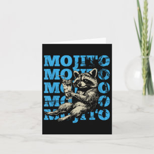 Cartão Mojito Raccoon Day Feral Beach Holiday Ta