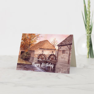 Cartão Mola d'água pintada por Farida Greenfield