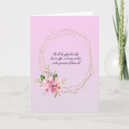 Cartão Moldura Oval Dourada Dia das Mães