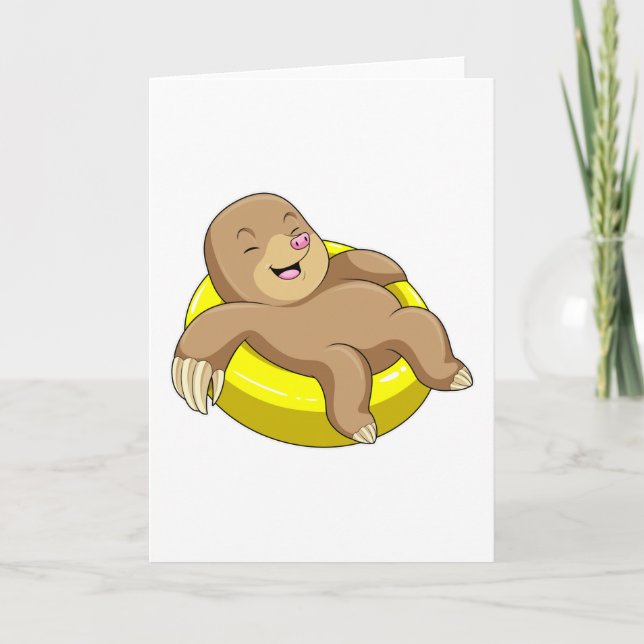 Cartão Mole Nadando com Lifebuoy (Frente)