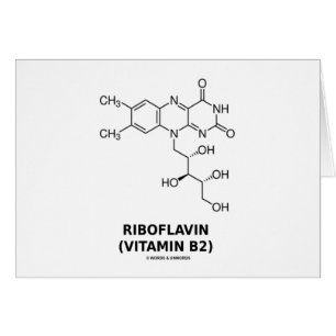 Cartão Molécula química da riboflavina (vitamina B2)