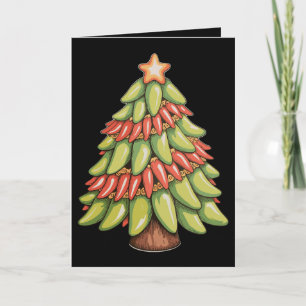 Cartão Molho Picante Árvore de Natal Pimenta Malagueta Na