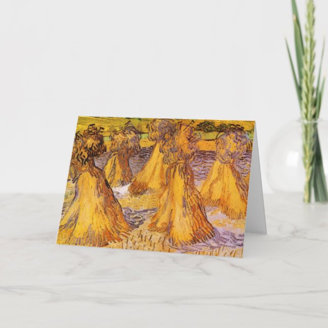 Cartão Molinetes de Trigo por Vincent van Gogh (Frente)