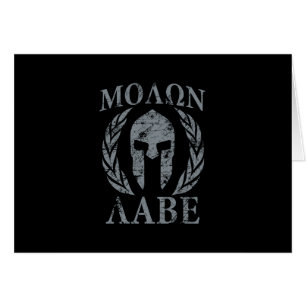 Cartão Molon Labe Spartan Warrior Laurels