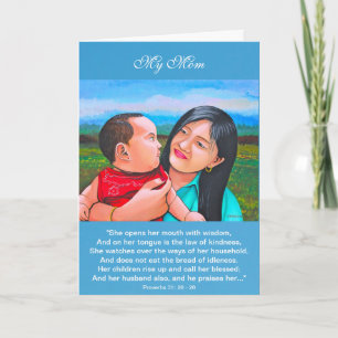 Cartão Mom and Babe Mother's Day Greeting Card3