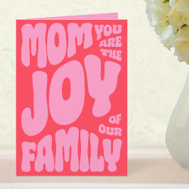 Cartão Mom Joy Of The Family Modern Mother's Day Card