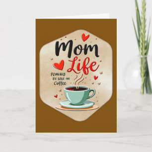 Cartão Mom Life Coffee Time – Minimal Design