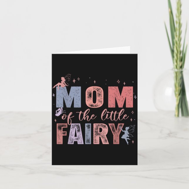 Cartão Mom Of The Little Fairy 1st Birthday Girl Fairytal (Frente)