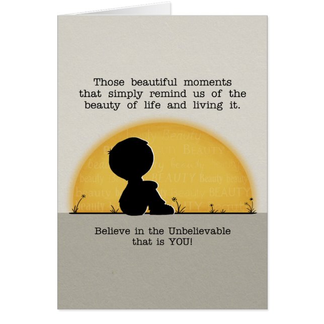 Cartão Momentos bonitos (Frente)