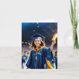 Cartão Momentos do ouro - Celebração da Graduação do Segu