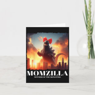 Cartão Momzilla mãe de monstros retrô vintage mamãe