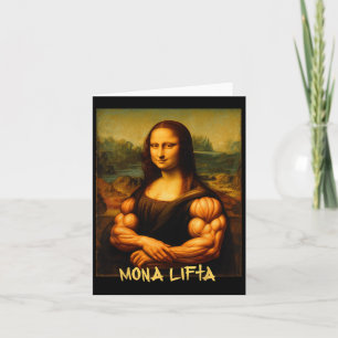 Cartão Mona Lifta Muscle Mona Lisa Bodybuilder Gym E Ar
