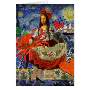 Cartão Mona Lisa