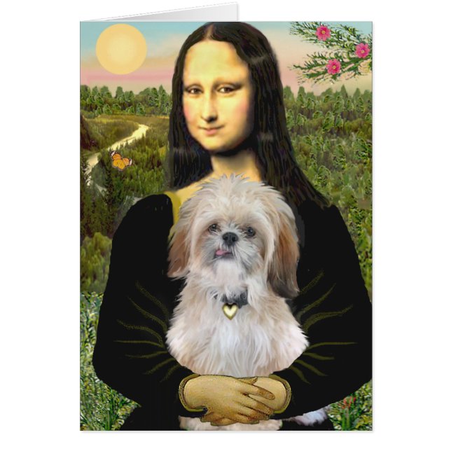 Cartão Mona Lisa - AShih Tzu (P) (Frente)