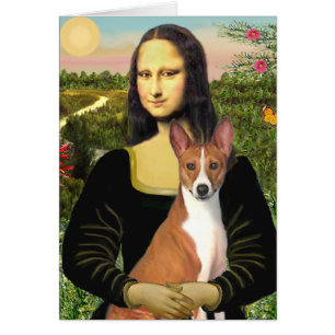 Cartão Mona Lisa - Basenji 1