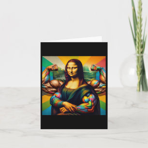 Cartão Mona Lisa Bodybuilding Funny Gift 2