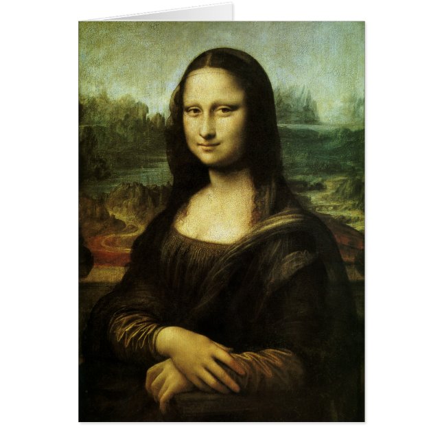 Cartão Mona Lisa de Leonardo da Vinci, Arte Renascentista (Frente)