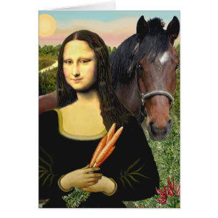 Cartão Mona Lisa e seu Cavalo do Quarto