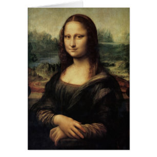 Cartão Mona Lisa em detalhe