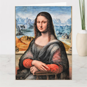 Cartão Mona Lisa, famosa pintura de Leonardo da Vinci
