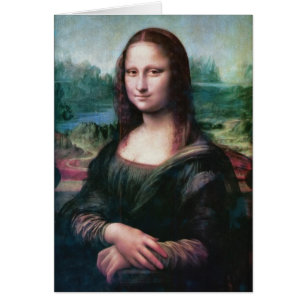 Cartão Mona Lisa La Joconde La Gioconda por Da Vinci