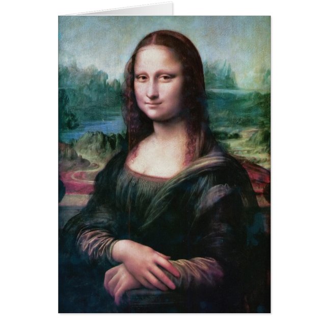 Cartão Mona Lisa La Joconde La Gioconda por Da Vinci (Frente)