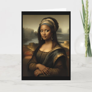 Cartão Mona Lisa Negra História Negra Americana Mês