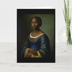 Cartão Mona Lisa Negra Mês da História Negra Mulher Negra