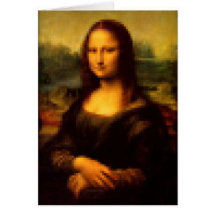 Cartão Mona Lisa Pixelada
