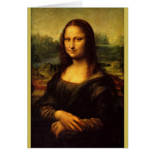 Cartão Mona Lisa por Leonardo da Vinci