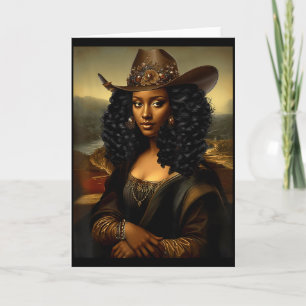 Cartão Mona Lisa Preta História Negra Americana Mês