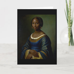 Cartão Mona Lisa Preta Mês da História Negra Mulher Negra