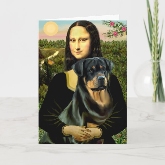 Cartão Mona Lisa - Rottweiler ( nº 3) (Frente)