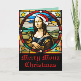 Cartão Mona Lisa Vidro Colorido Natal