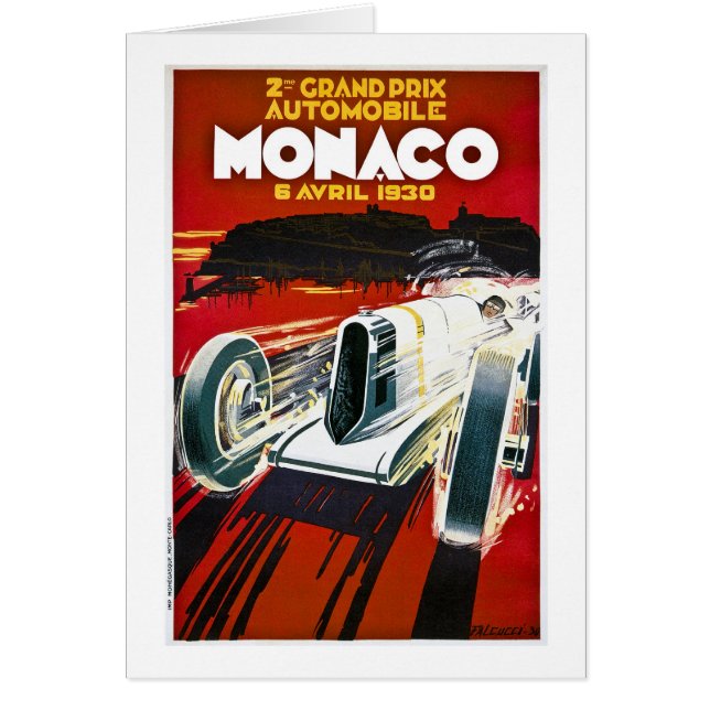 Cartão Monaco Prix grande 1930 (Frente)