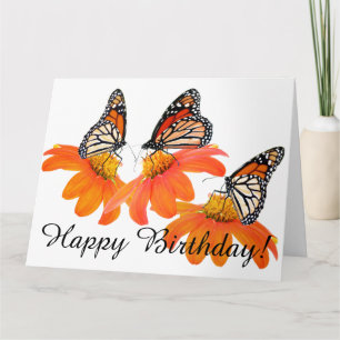 Cartão Monarch Butterflies Sunflower Flower Animal Floral