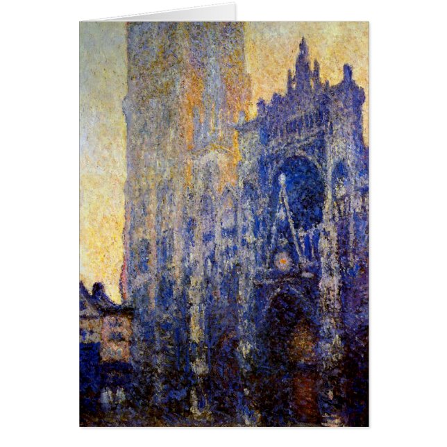 Cartão Monet - Catedral de Rouen, Efeito Manhã (Frente)
