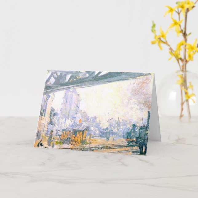 Cartão Monet, Exterior da Estação Santo-Lazare, (Flor Amarela)