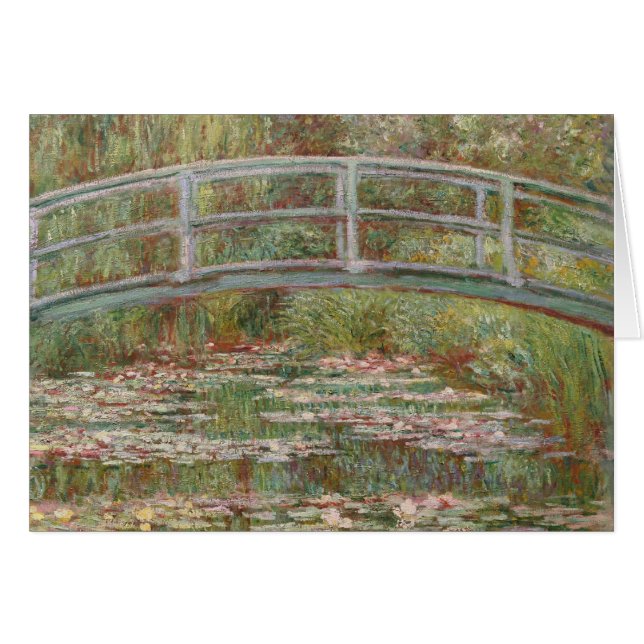 Cartão Monet French Bridge Art (Frente Horizontal)