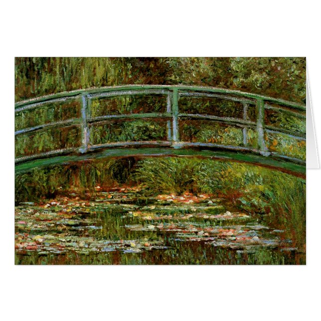 Cartão Monet French Bridge Giverney (Frente Horizontal)