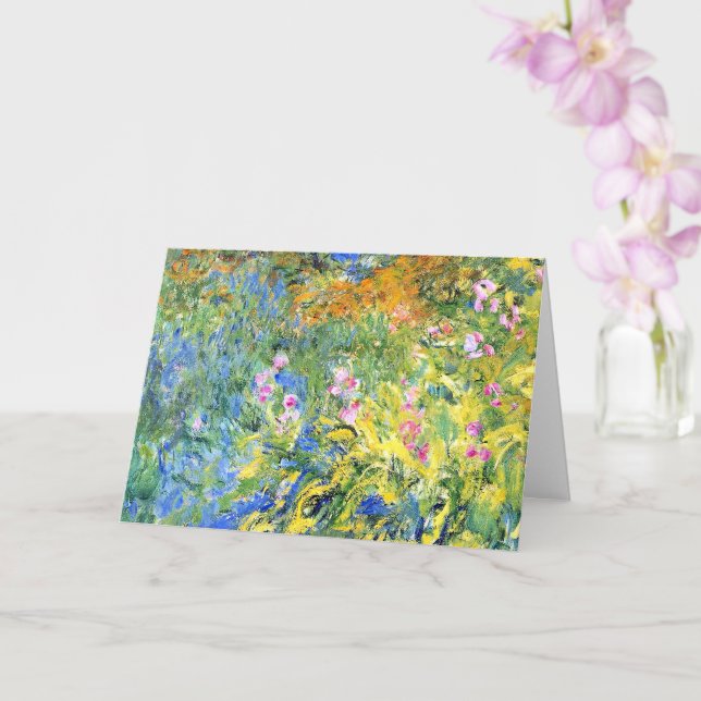 Cartão Monet - Irises 3, pintura de arte, (Orquídea)