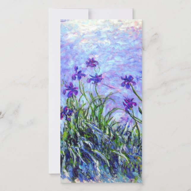 Cartão Monet Lilac Irises (Frente)