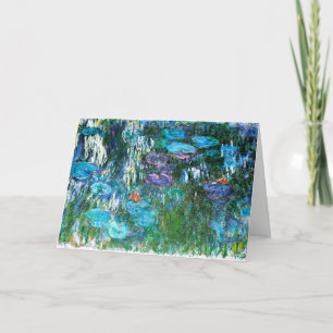 Cartão Monet - Lírios Hídricos 1916-1919, azul e vermelho